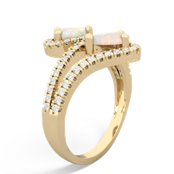 Opal Diamond Dazzler 14K Yellow Gold ring R3000