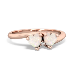 Opal Sweethearts 14K Rose Gold ring R5260