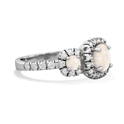 Pink Tourmaline Regal Halo 14K White Gold ring R5350