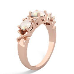 Jade Hugs And Kisses 14K Rose Gold ring R5016