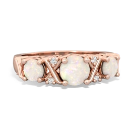 Opal Hugs And Kisses 14K Rose Gold ring R5016