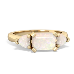 Opal Three Stone 14K Yellow Gold ring R5235