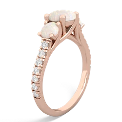 Peridot Pave Trellis 14K Rose Gold ring R5500