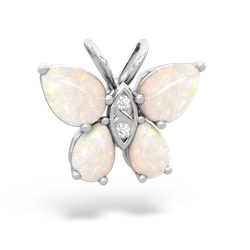 Opal Butterfly 14K White Gold pendant P2215