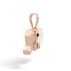 Opal Elephant 14K Rose Gold pendant P2555