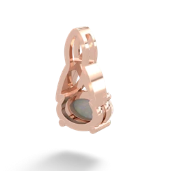 Opal Celtic Trinity Knot 14K Rose Gold pendant P2389