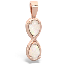 Opal Infinity 14K Rose Gold pendant P5050