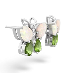 Opal Butterfly 14K White Gold earrings E2215