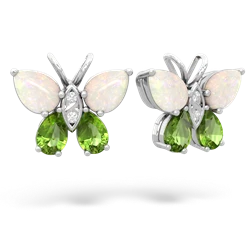 Opal Butterfly 14K White Gold earrings E2215