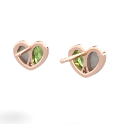 Opal 'Our Heart' 14K Rose Gold earrings E5072