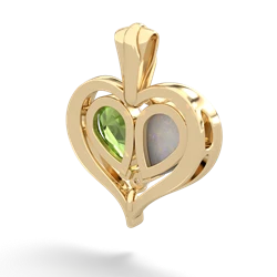 Opal Two Become One 14K Yellow Gold pendant P5330