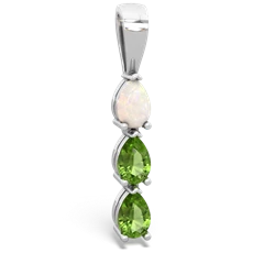 Opal Dew Drops 14K White Gold pendant P2251