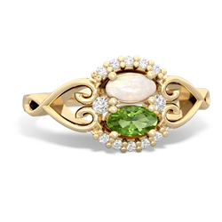 Opal Love Nest 14K Yellow Gold ring R5860