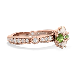 Opal Sparkling Tiara Cluster 14K Rose Gold ring R26293RD