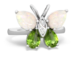 Opal Butterfly 14K White Gold ring R2215