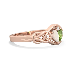 Opal Celtic Love Knot 14K Rose Gold ring R5420