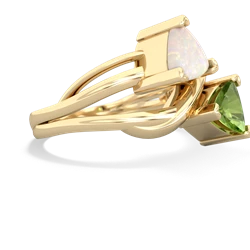 Opal Split Band Swirl 14K Yellow Gold ring R2341