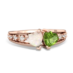 Opal Heart To Heart 14K Rose Gold ring R3342