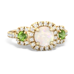 Opal Regal Halo 14K Yellow Gold ring R5350