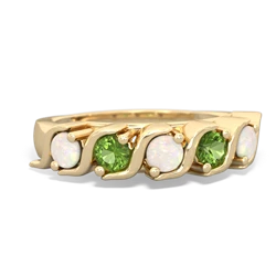 Opal Anniversary Band 14K Yellow Gold ring R2089