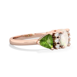 Opal Antique Style Three Stone 14K Rose Gold ring R2186