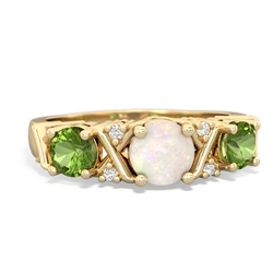 Opal Hugs And Kisses 14K Yellow Gold ring R5016