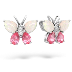 Opal Butterfly 14K White Gold earrings E2215