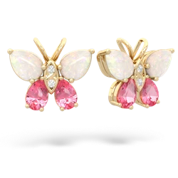 Opal Butterfly 14K Yellow Gold earrings E2215