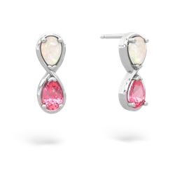 Opal Infinity 14K White Gold earrings E5050