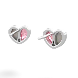 Opal 'Our Heart' 14K White Gold earrings E5072