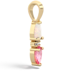 Opal Bowtie Drop 14K Yellow Gold pendant P0865