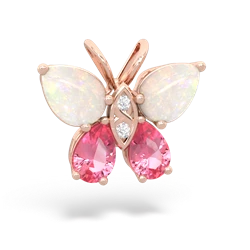 Opal Butterfly 14K Rose Gold pendant P2215