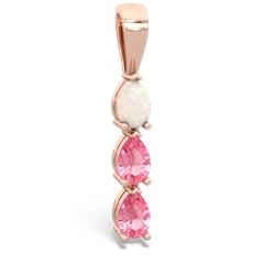 Opal Dew Drops 14K Rose Gold pendant P2251