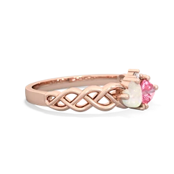 Opal Heart To Heart Braid 14K Rose Gold ring R5870
