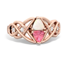 Opal Keepsake Celtic Knot 14K Rose Gold ring R5300