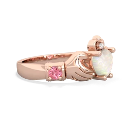 Opal Claddagh Keepsake 14K Rose Gold ring R5245