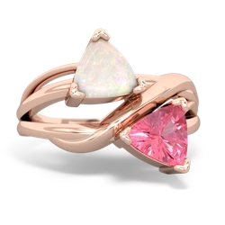 Opal Split Band Swirl 14K Rose Gold ring R2341