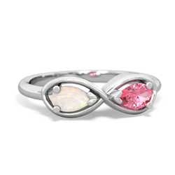 Opal Infinity 14K White Gold ring R5050