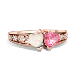 Opal Heart To Heart 14K Rose Gold ring R3342