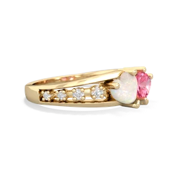 Opal Heart To Heart 14K Yellow Gold ring R3342