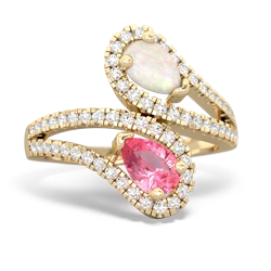 Opal Diamond Dazzler 14K Yellow Gold ring R3000