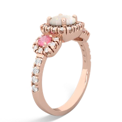 Opal Regal Halo 14K Rose Gold ring R5350