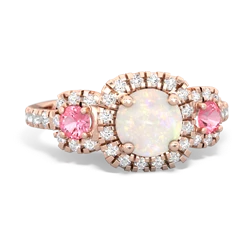 Opal Regal Halo 14K Rose Gold ring R5350