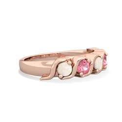 Opal Anniversary Band 14K Rose Gold ring R2089