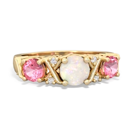 Opal Hugs And Kisses 14K Yellow Gold ring R5016