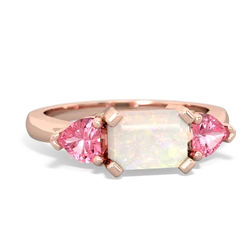 Opal Three Stone 14K Rose Gold ring R5235