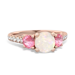 Opal Pave Trellis 14K Rose Gold ring R5500