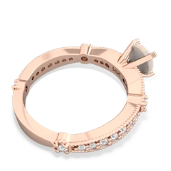 Opal Sparkling Tiara 6Mm Round 14K Rose Gold ring R26296RD