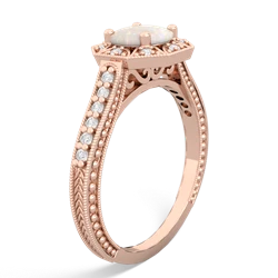 Opal Art-Deco Starburst 14K Rose Gold ring R5520