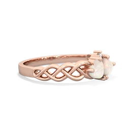 Opal Heart To Heart Braid 14K Rose Gold ring R5870